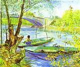 Vincent van Gogh Fishing in Spring painting